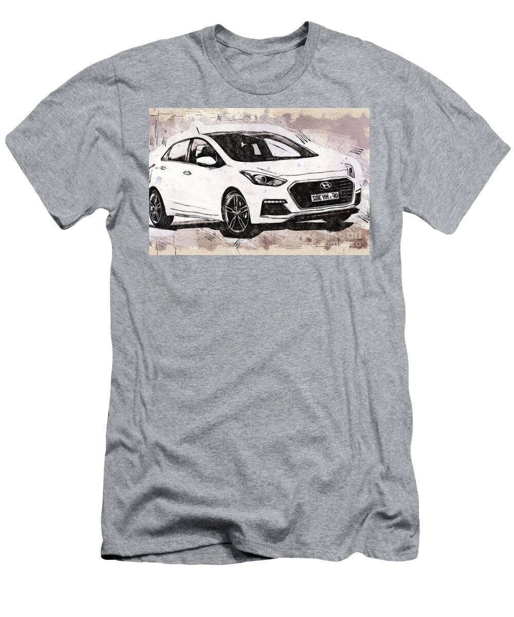 Re0824 Hyundai I30 Turbo Hatchback Lisa Sandra T-Shirt