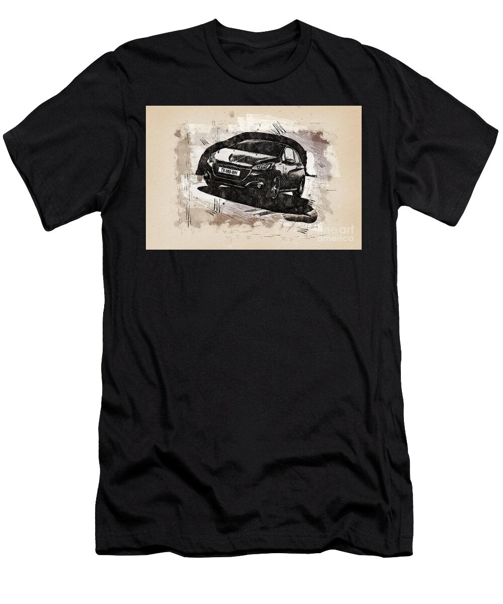 Re1551 Peugeot 208 Gti Hatchback Lisa Sandra T-Shirt