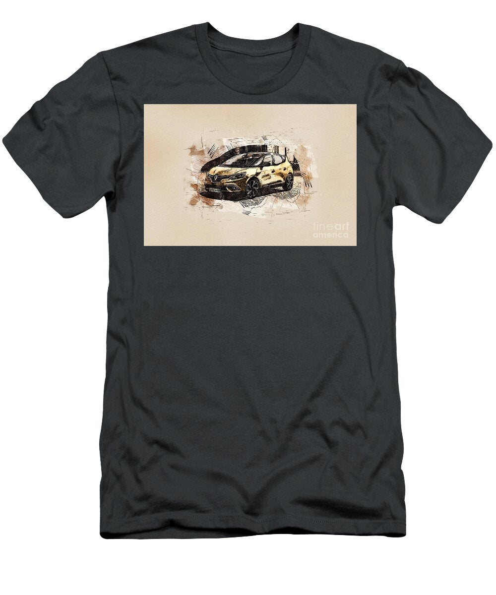 Re1732 Renault Scenic Minivan Gold Lisa Sandra T-Shirt