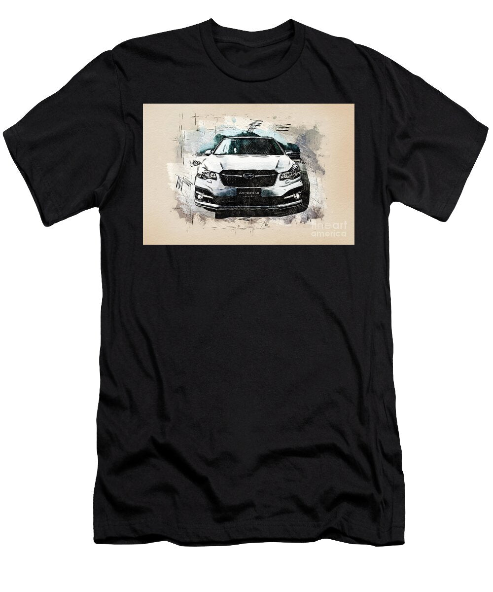 Re1825 Subaru Impreza Hybrid Sport Car Hatchback Lisa Sandra T-Shirt
