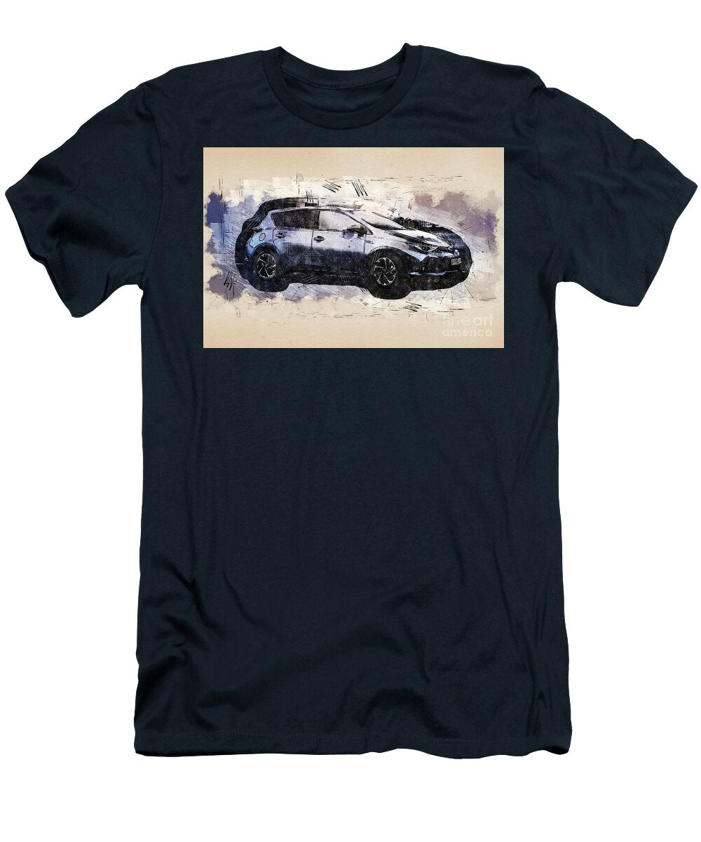 Re1884 Toyota Auris Hatchback Hybrid Lisa Sandra T-Shirt