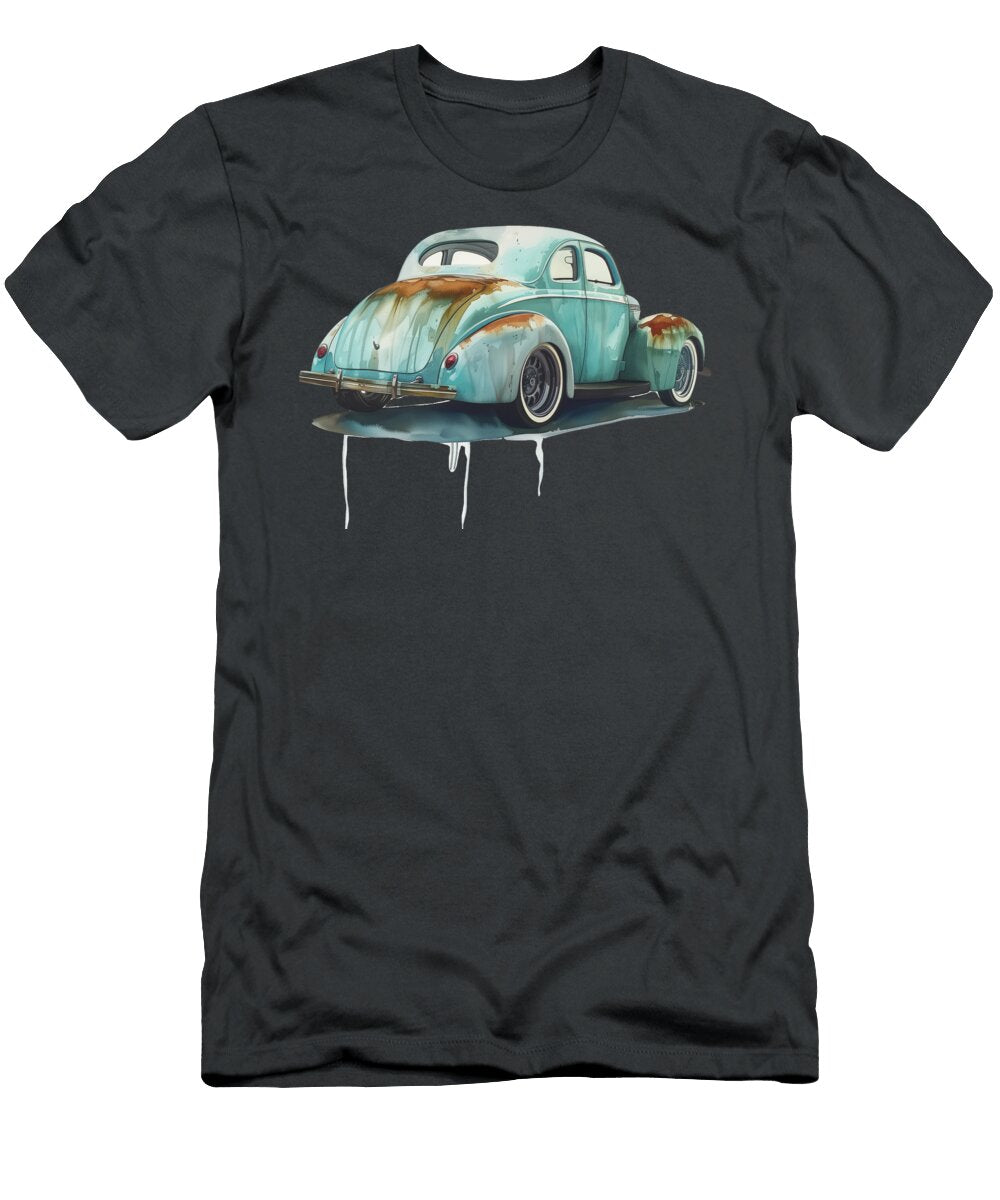 Rear View of a 1940 Coupe Classic Watercolor Peter Lopez T-Shirt