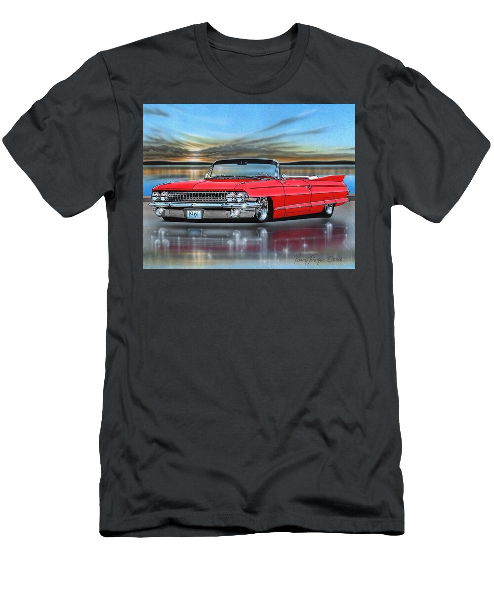Red 61 Cadillac Convertible Parry Johnson T-Shirt