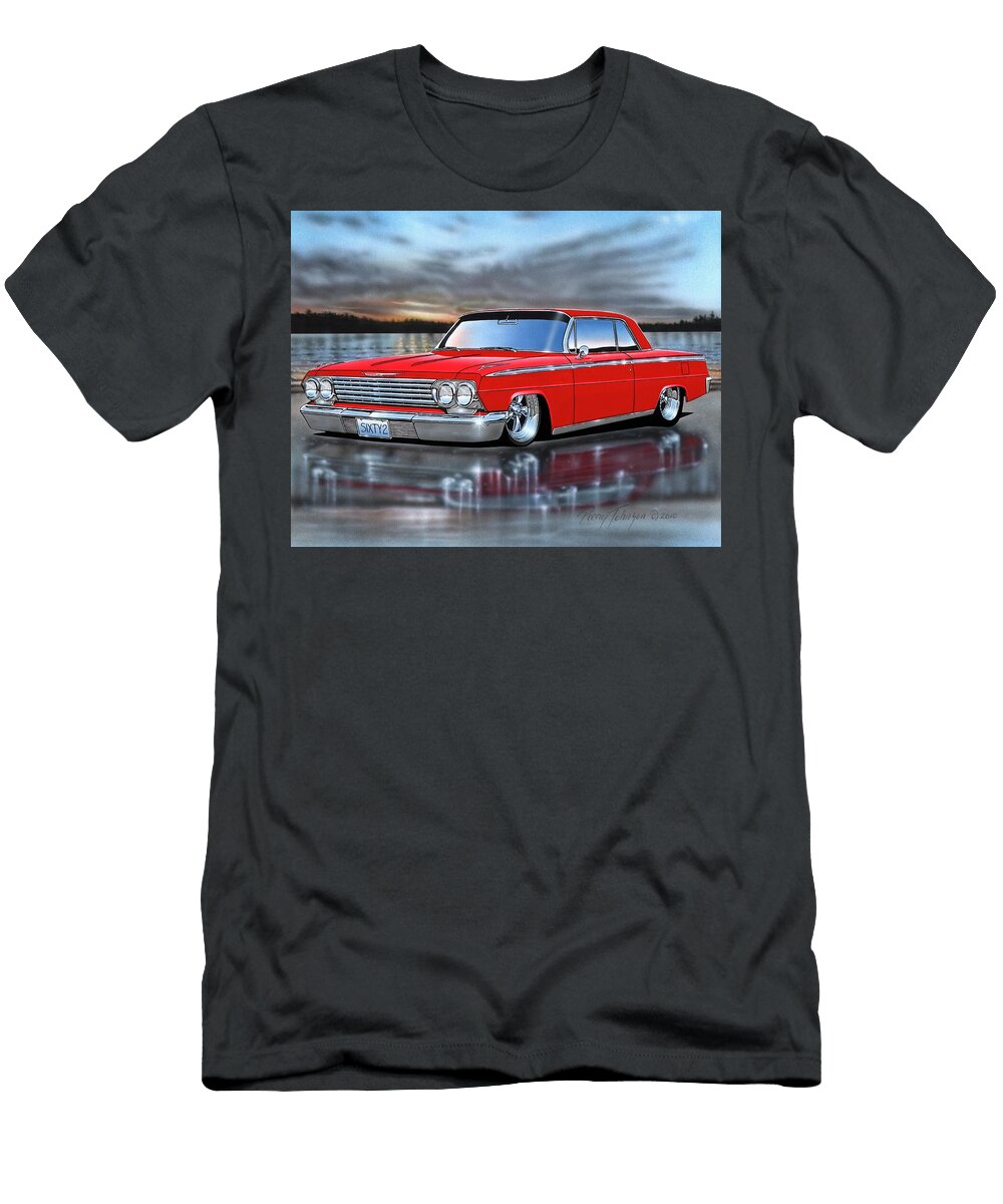 Red 62 Impala Hardtop Parry Johnson T-Shirt