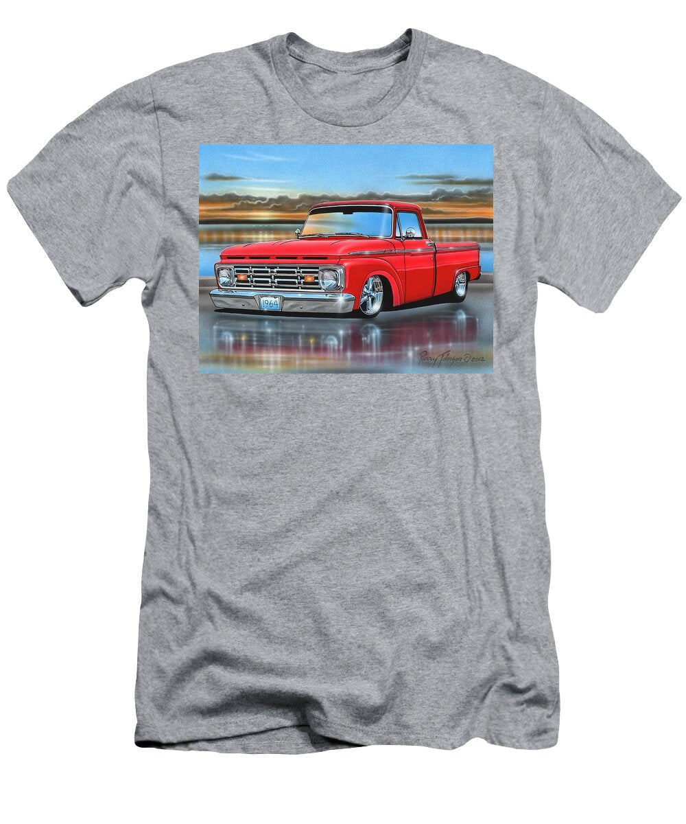 Red 64 Ford F100 Styleside Parry Johnson T-Shirt