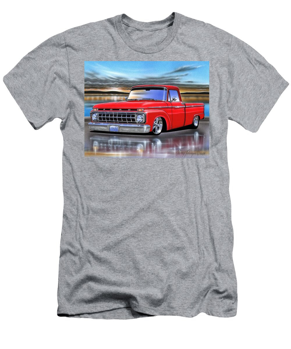 Red 65 Ford F100 Styleside Parry Johnson T-Shirt