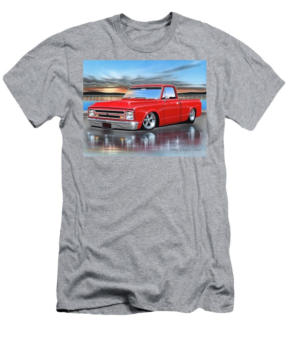 Red 67 Chevy C10 Fleetside Parry Johnson T-Shirt