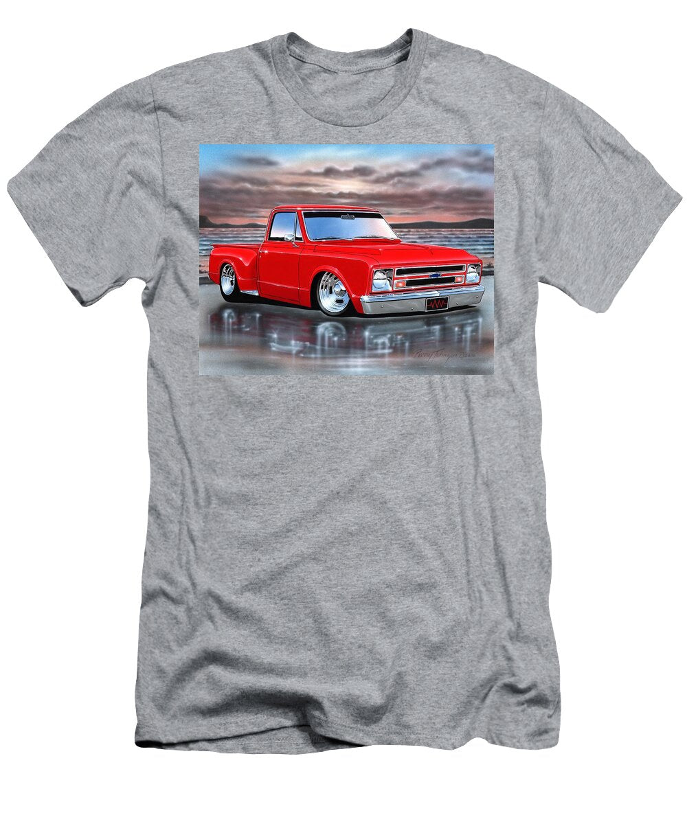 Red 67 Chevy C10 Stepside Parry Johnson T-Shirt