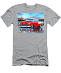 Red and White 55 Chevy 210 Sedan Parry Johnson T-Shirt