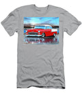 Red and White 55 Chevy Bel Air Sedan Parry Johnson T-Shirt