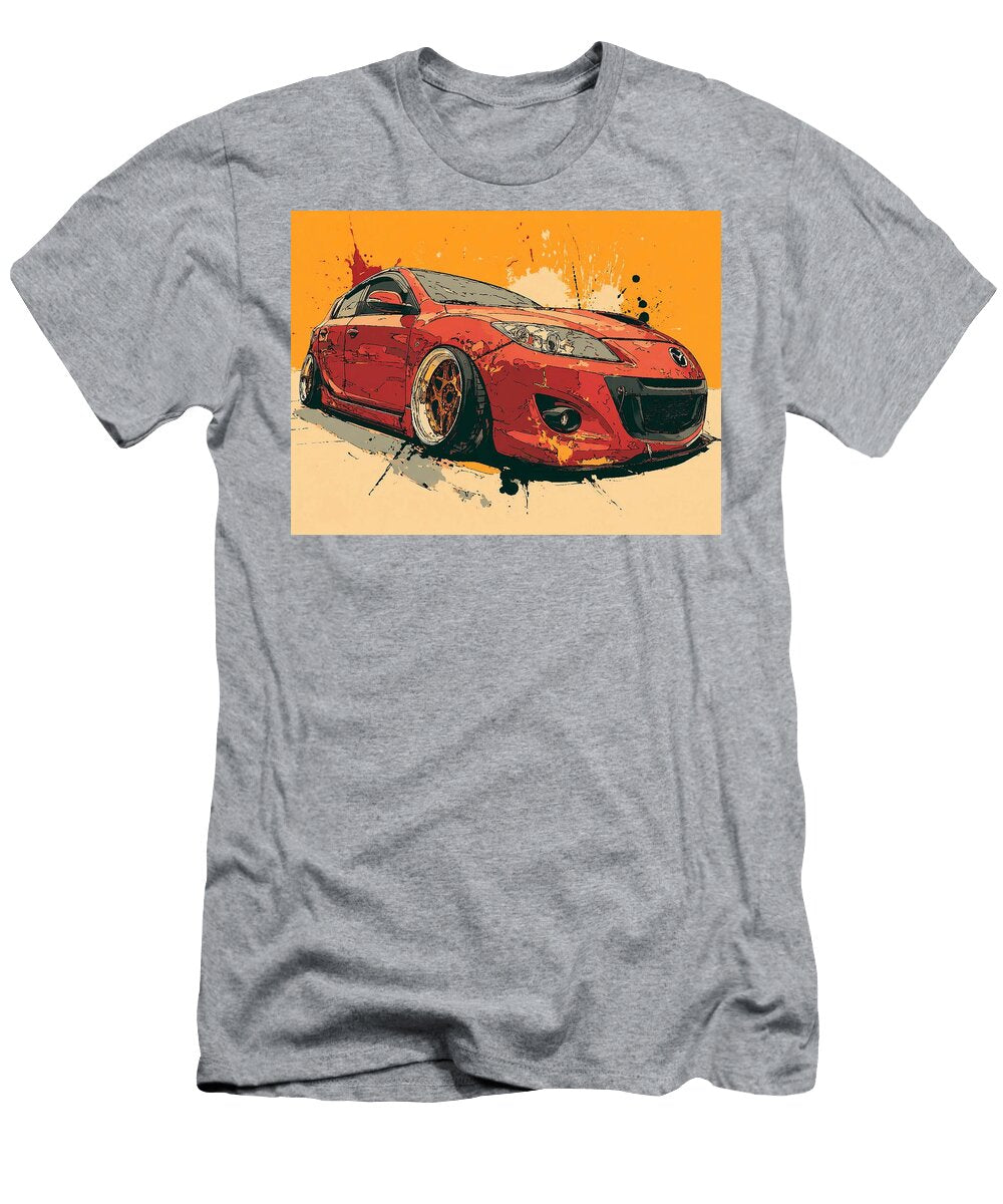 Red Car Art Mazdaspeed3 2007 Hatchback Stylish Car Red Car Art Piece Hollie Love T-Shirt