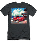 Red Car Painting Coastal Scene Art Mazda2 2003 Japan Hatchback Jdm Car Japanese Style Art Grayson Sheppard T-Shirt
