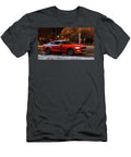 Red Coupe Parked on Snow Covered Ground Alyoshin Evgeniy T-Shirt