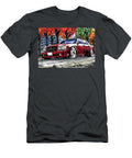 Red Custom Car Illustration on City Street Destiney Sullivan T-Shirt