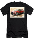 Red Hatchback Car Concept Sketch Front and Side View Kia Rio Car Lowell Harann T-Shirt