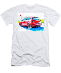 Red Hatchback Car Watercolor Sketch Automotive Design Illustration Kari Goldfalse T-Shirt