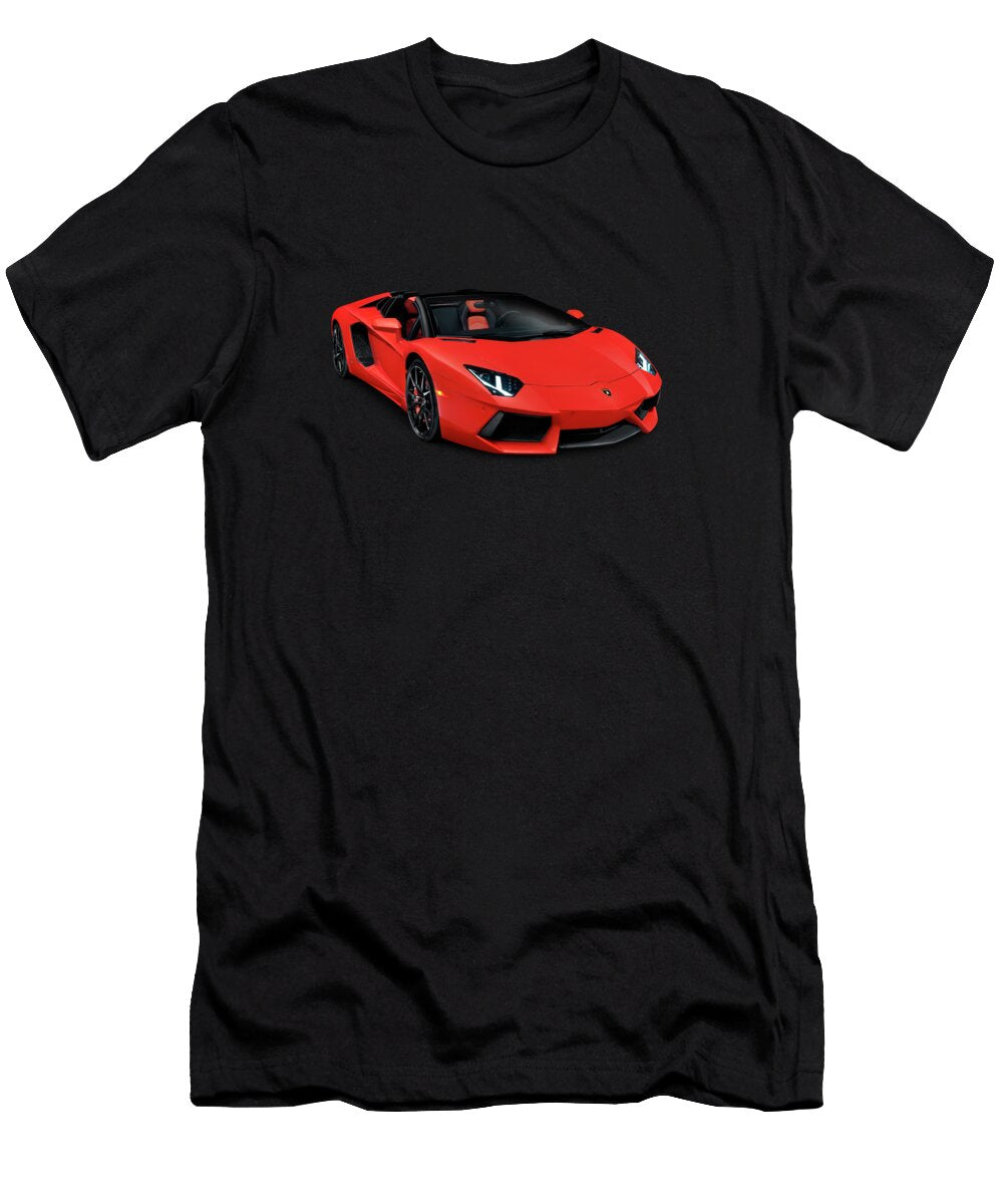 Red Lamborghini Aventador Lp 700 4 Roadster Sports Car Aleksey Maxim Maximimages Prints T-Shirt