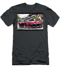Red Mazda Sports Car in Anime Style Japanese Street Scene Destiney Sullivan T-Shirt