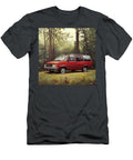Red Minivan Forest Scene Dodge Grand Caravan 1984 USA Minivan Muscle Car Art Vintage Vehicle Grayson Sheppard T-Shirt