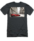 Red Sports Car in Urban Setting Evie Carrier T-Shirt