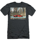 Red Sports Car in Winter Forest Evie Carrier T-Shirt