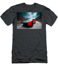 Red Sports Car on Mountain Road Evie Carrier T-Shirt
