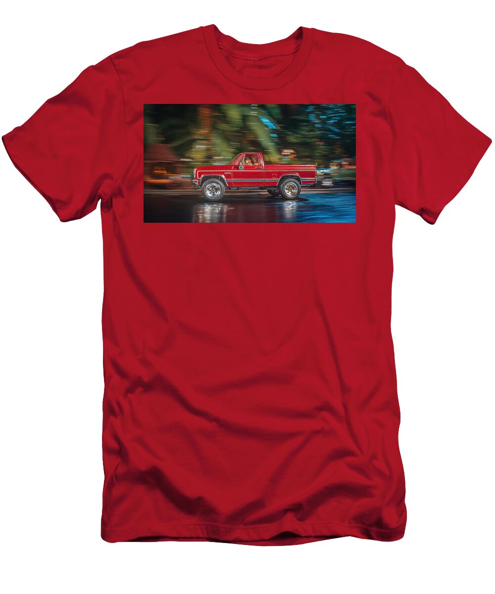 Red Truck in Motion Evie Carrier T-Shirt