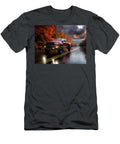 Red Truck on Scenic Autumn Road Evie Carrier T-Shirt