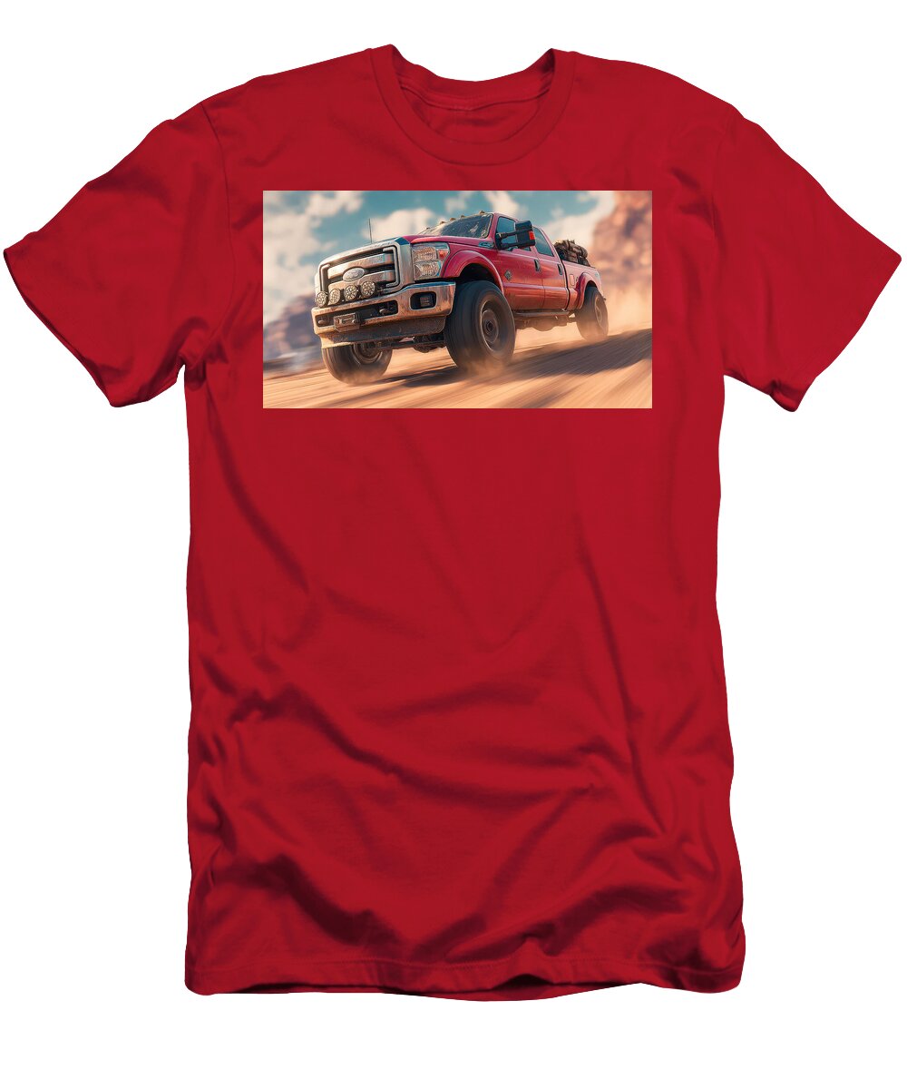 Red Truck Racing in Desert Evie Carrier T-Shirt