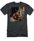 Red Vespa Italian Scooter N023 Edit Voros T-Shirt