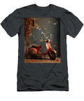 Red Vespa Italian Scooter N030 Edit Voros T-Shirt