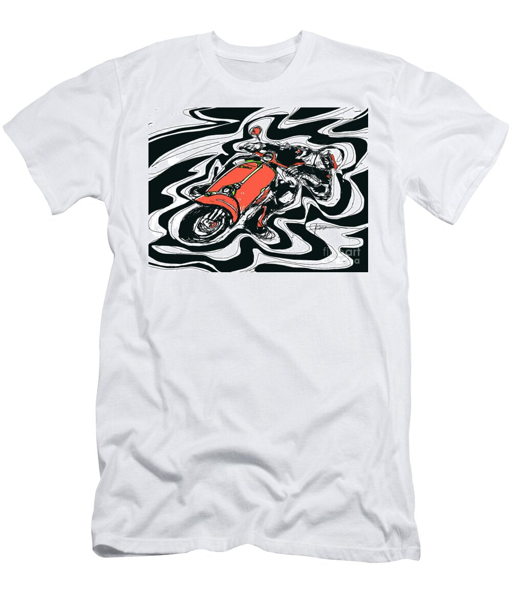 Red Vespa Peter Fogg T-Shirt