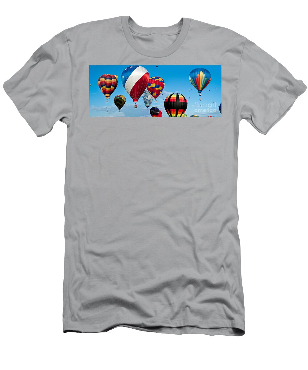 Red White and Balloons Panorama Jim Chamberlain T-Shirt