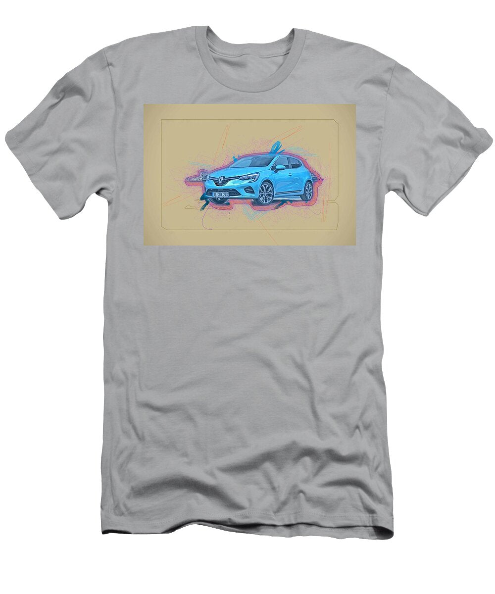 Renault Clio 2021 Exterior 5 Blue Hatchback French Cars Ola Kunde T-Shirt