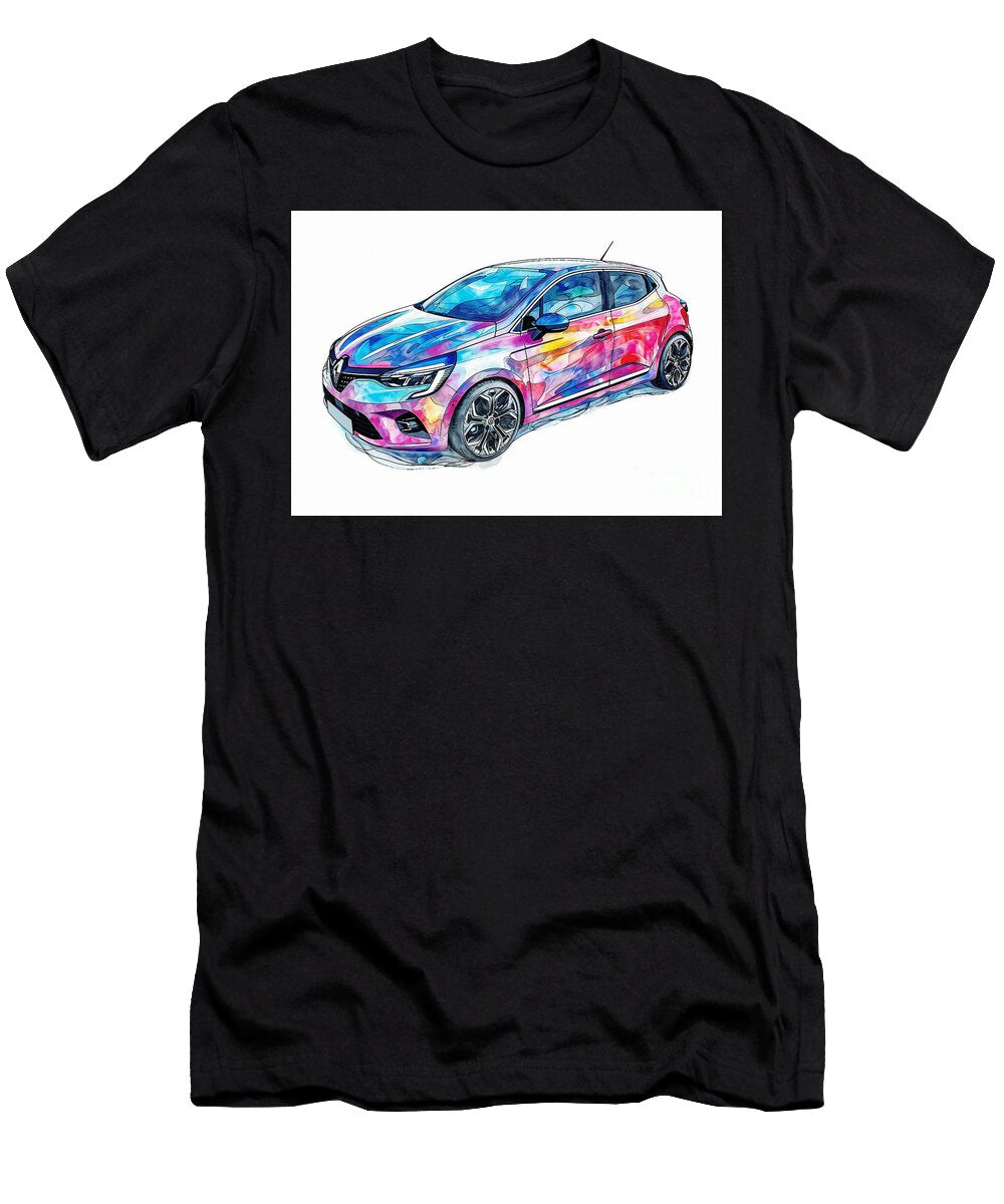 Renault Clio Etech Electric Automotive Art Clark Leffler T-Shirt