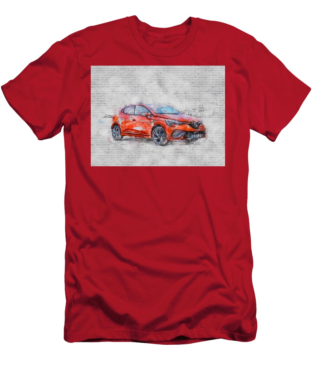 Renault Clio Rs Line 2021 Exterior New Orange Hatchback French Cars Ashtyn Treutel T-Shirt