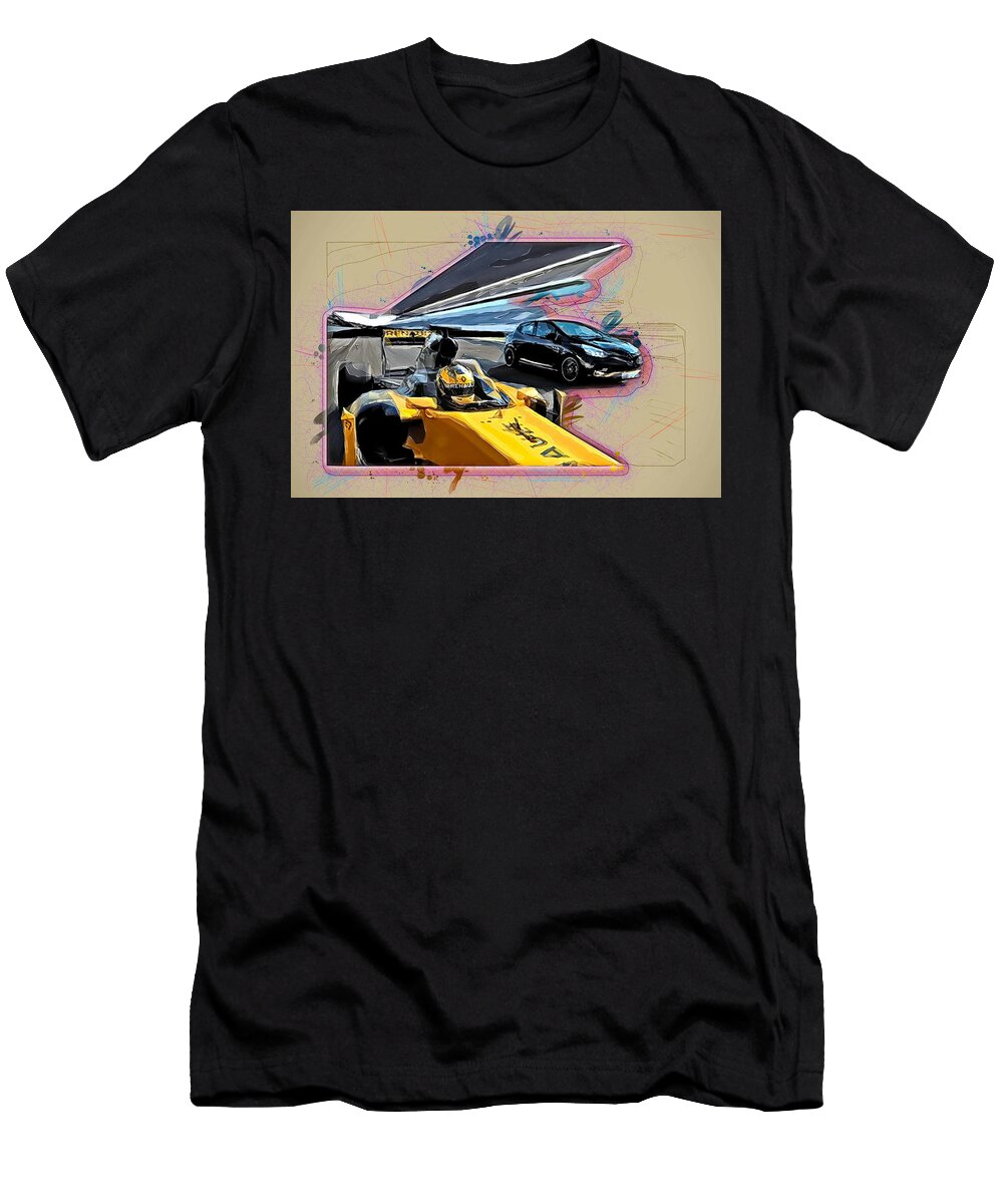 Renault Clio Rs18 2018 Sport Version Black Hatchback Racing Track Formula 1 Ola Kunde T-Shirt