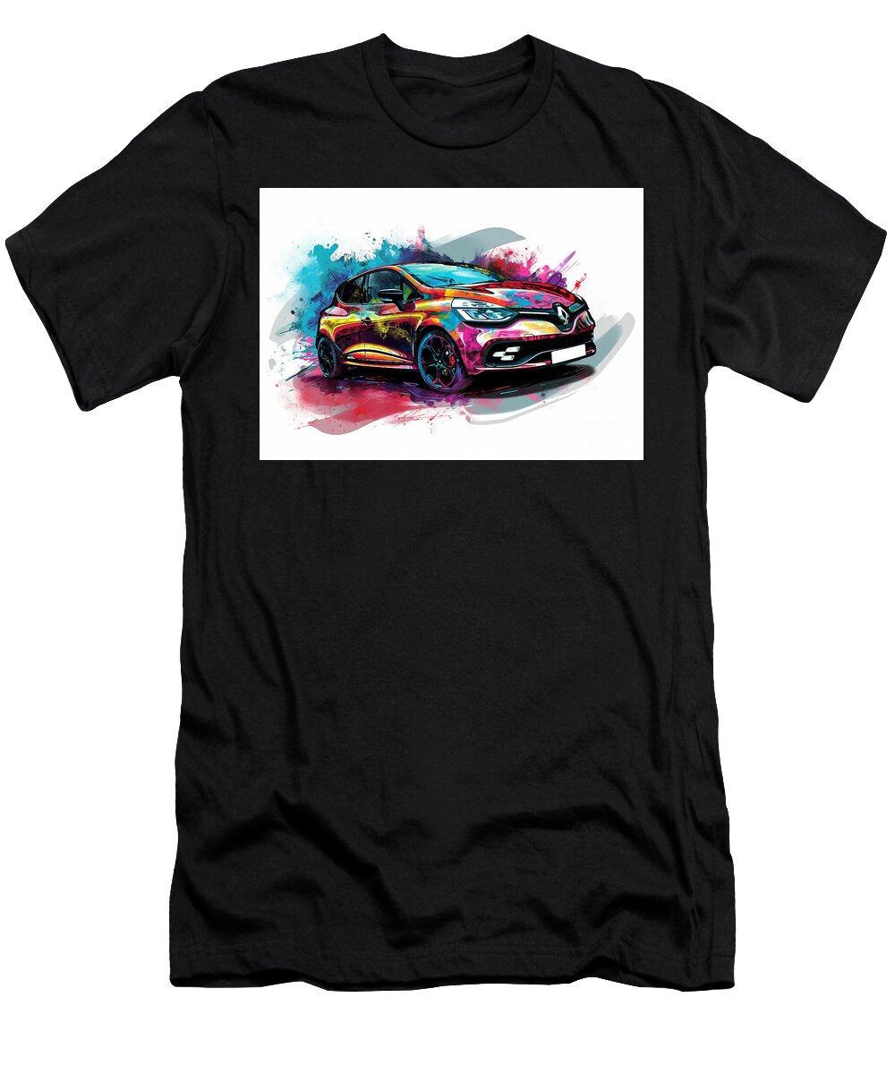 Renault Clio Watercolor Abstract Vehicle Clark Leffler T-Shirt