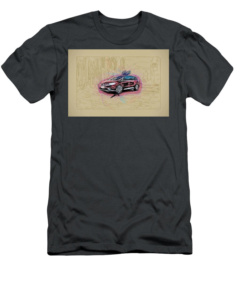 Renault Espace 2020 Red Minivan Exterior French Cars Ola Kunde T-Shirt