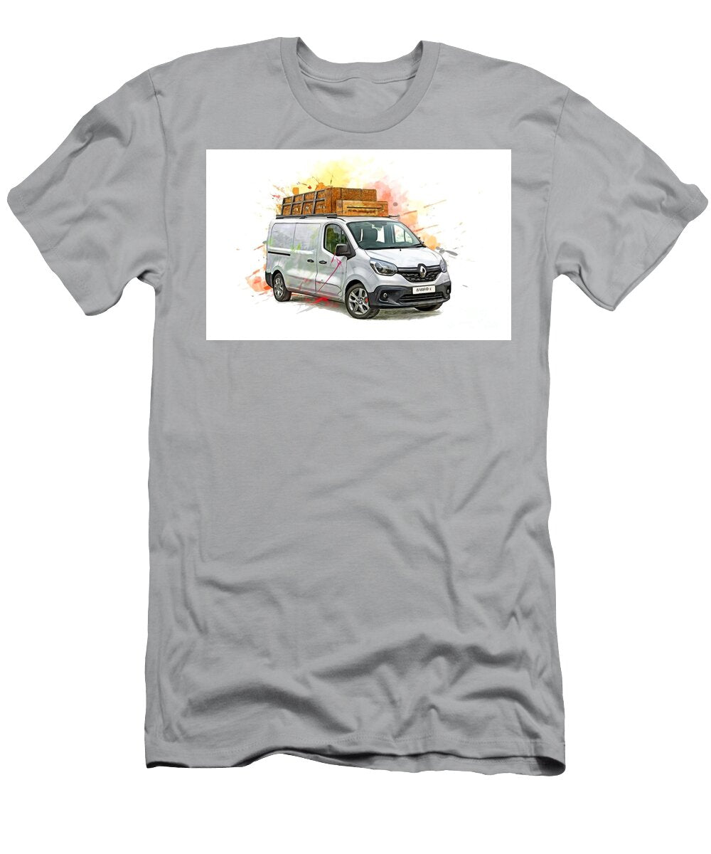 Renault Express Van Cargo Transport 2021 Cars Watercolor Minivans Lowell Harann T-Shirt