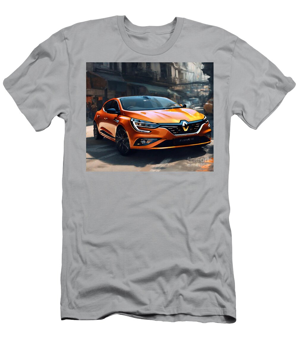 Renault Megane 2020 Exterior Front View Orange Hatchback Cortez Schinner T-Shirt