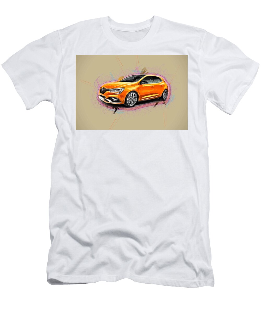 Renault Megane 2020 Exterior Orange Hatchback French Cars Ola Kunde T-Shirt
