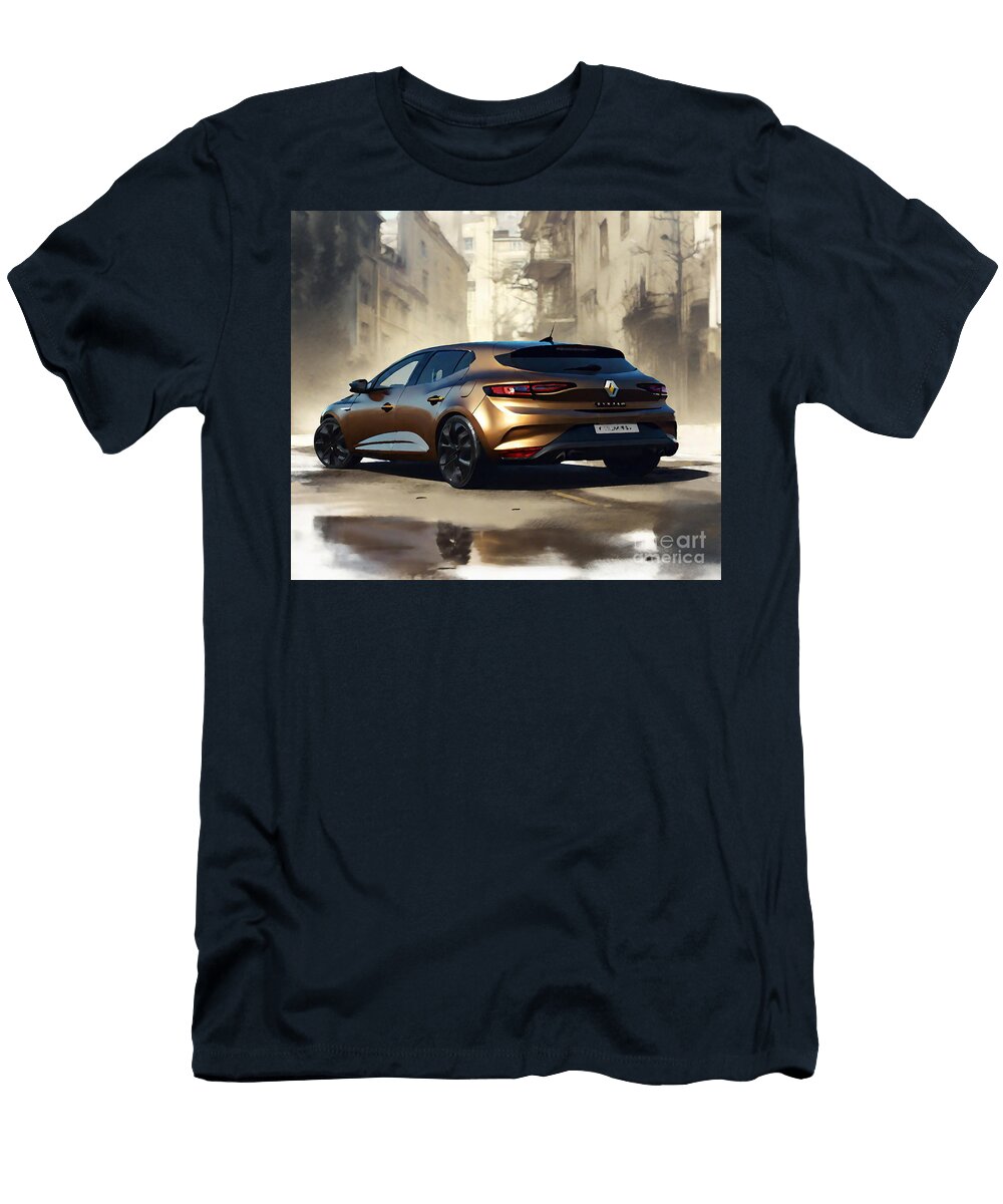 Renault Megane 2020 Exterior Rear View Brown Hatchback Cortez Schinner T-Shirt