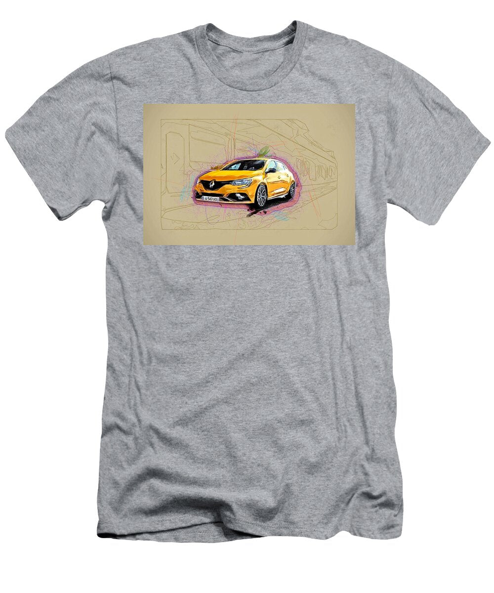 Renault Megane Rs Trophy 2019 Yellow Hatchback Racetrack Garages French Cars Ola Kunde T-Shirt