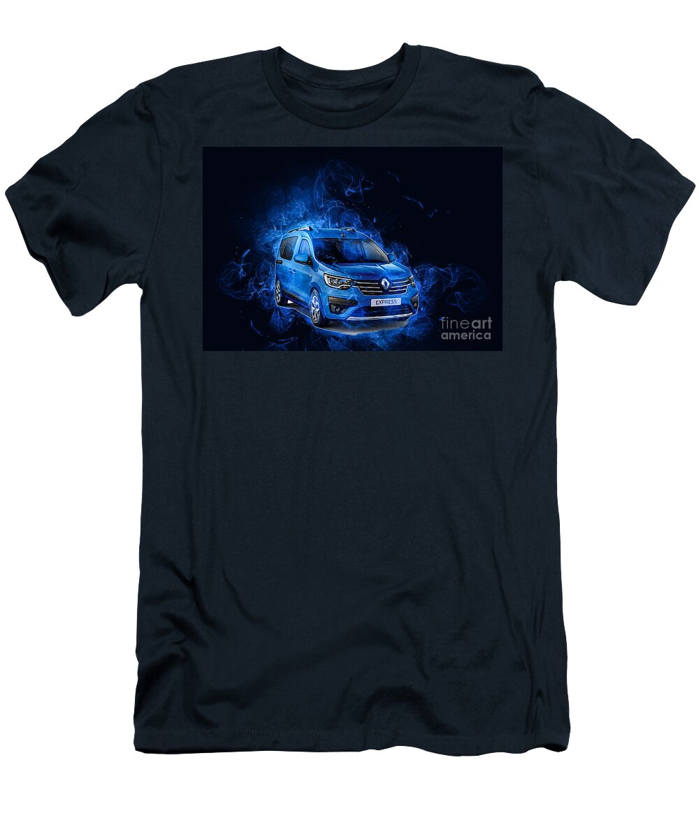 Renault Minivan Blue Metallic Express 2021 Cars Marietta Beatty T-Shirt