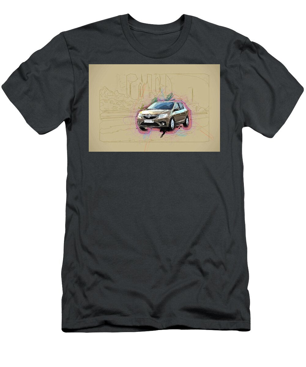 Renault Sandero 2018 Hatchback Brown French Cars Ola Kunde T-Shirt