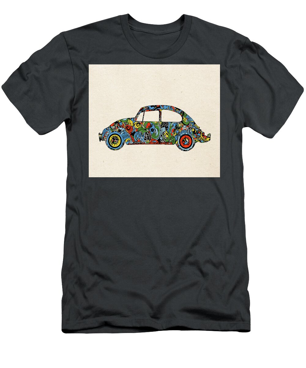 Retro Beetle Car 3 Bekim Art T-Shirt