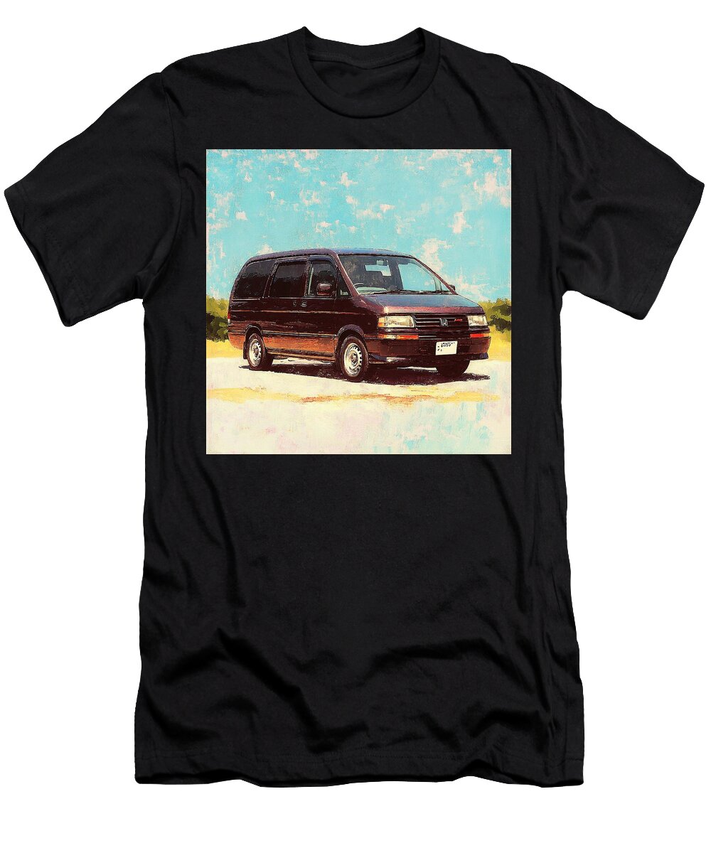 Retro Car Classic Van Honda Stepwagon 1996 Japan Van Muscle Car Art Vintage Vehicle Grayson Sheppard T-Shirt