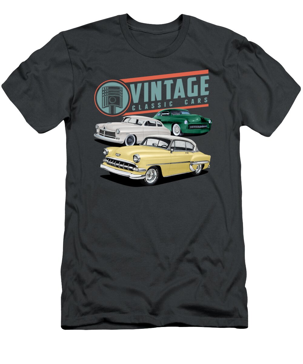 Retro Classic Cars Paul Kuras T-Shirt