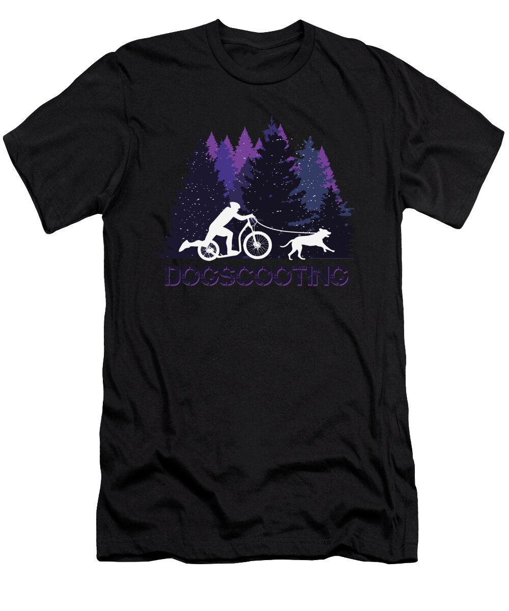 Retro Dogscooting Offroad with Dog in Nature Greenoptix T-Shirt